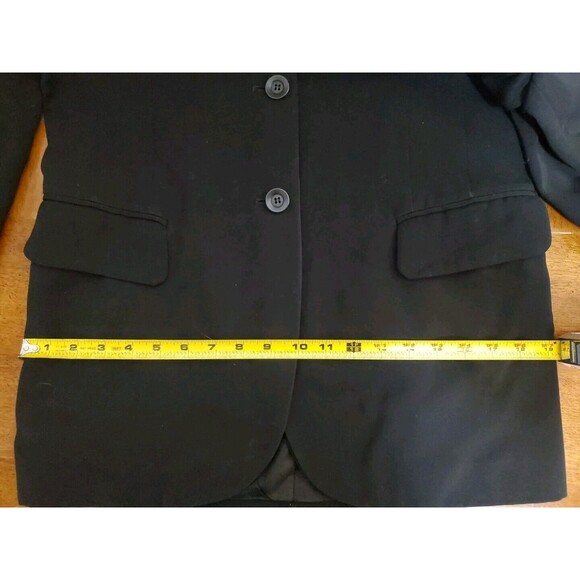 Philippe Adec Paris Women's Black Oversized Long Blazer Jacket Coat Size 8 - Picture 7 of 10